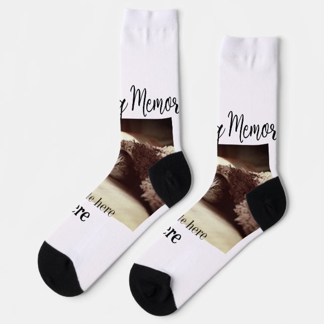 Calcetines Recuerdo conmemorativo en memoria amorosa agregar  (Izquierda)