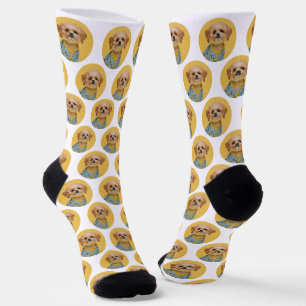 Calcetines Recuerdo personalizado moderno lindo perro mascota