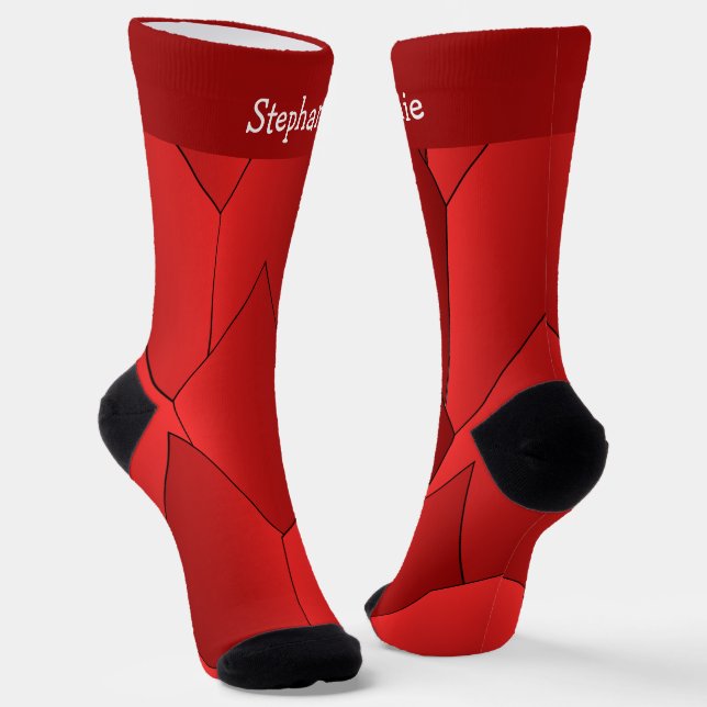 Calcetines Red Art Deco Design Socks (Angular)