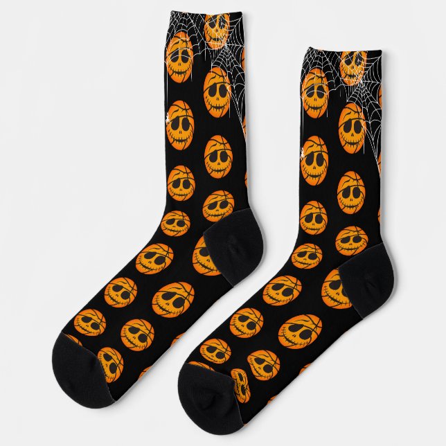 Calcetines Regalo de baloncesto o baloncesto de Halloween (Izquierda)