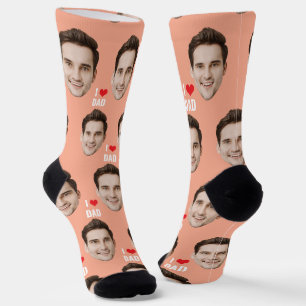 Calcetines Regalo de cumpleaños para papá con rostro personal