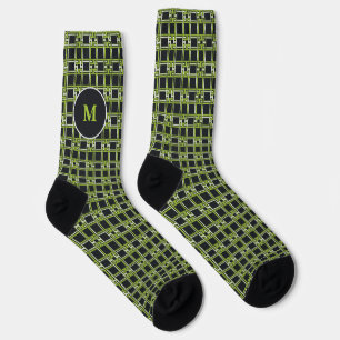 Calcetines Regalo de monograma de llave griega personalizado 