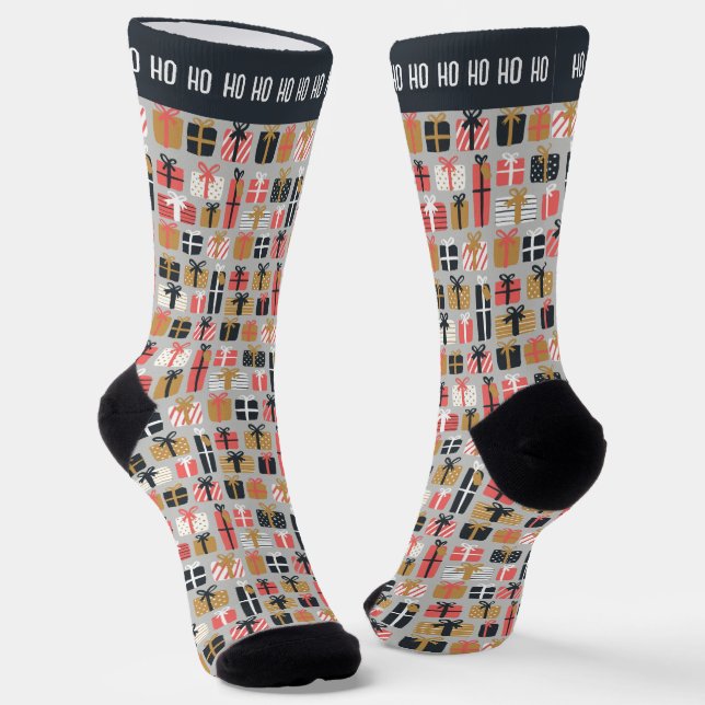 Calcetines Regalo de Navidad Ho Ho Originalidad  (Angular)