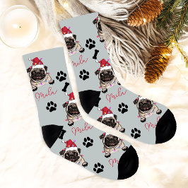 Calcetines Regalo de Navidades personalizados de Bulldog brit