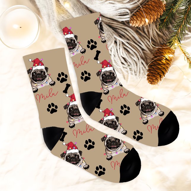 Calcetines Regalo de Navidades personalizados de Bulldog brit (Subido por el creador)