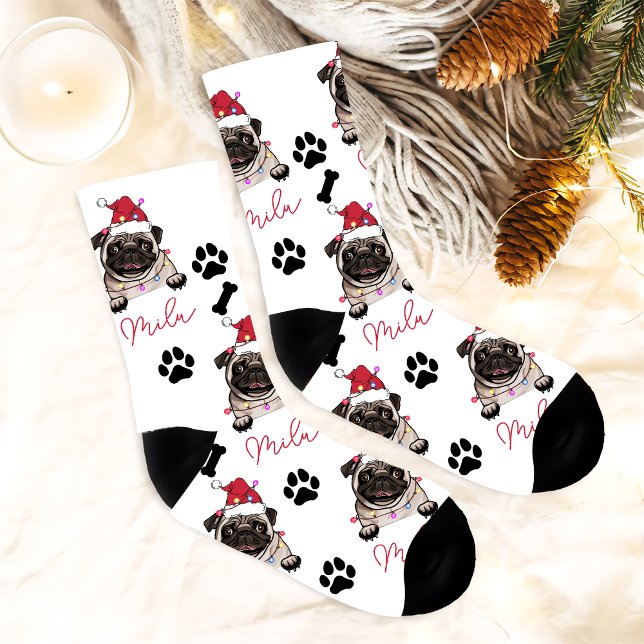 Calcetines Regalo de Navidades personalizados de Bulldog brit (Subido por el creador)