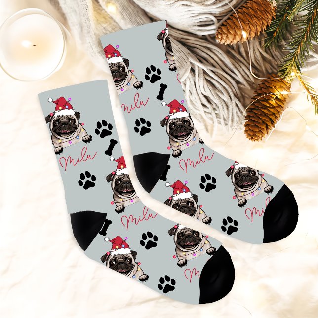 Calcetines Regalo de Navidades personalizados de Bulldog brit (Subido por el creador)