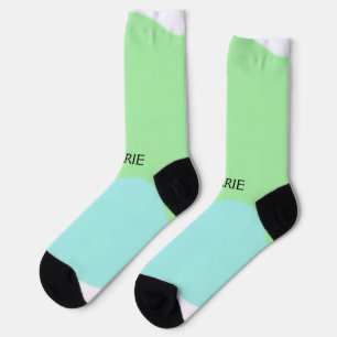 CALCETINES REGALO DE TEXTO SIMPLE MÍNIMO VERDE AGREGA TU NOMB