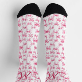Calcetines Regalo Estético de Coquette con Inicial de Monogra