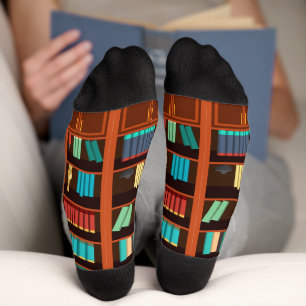 Calcetines Regalo inspirado en estantería para lectores