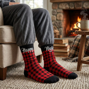 Calcetines Regalo Personalizado Único - Plaid Familiar