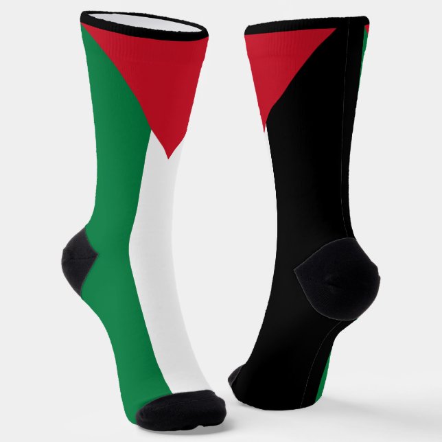 Calcetines Regalo Solidario de Palestina Rojo Negro Blanco Ve (Angular)