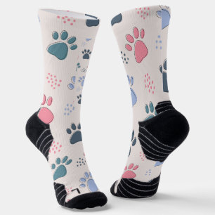 Calcetines Regalos de patas de perro para amantes de las masc