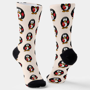 Calcetines Regalos de pingüinos para el día de San Valentín