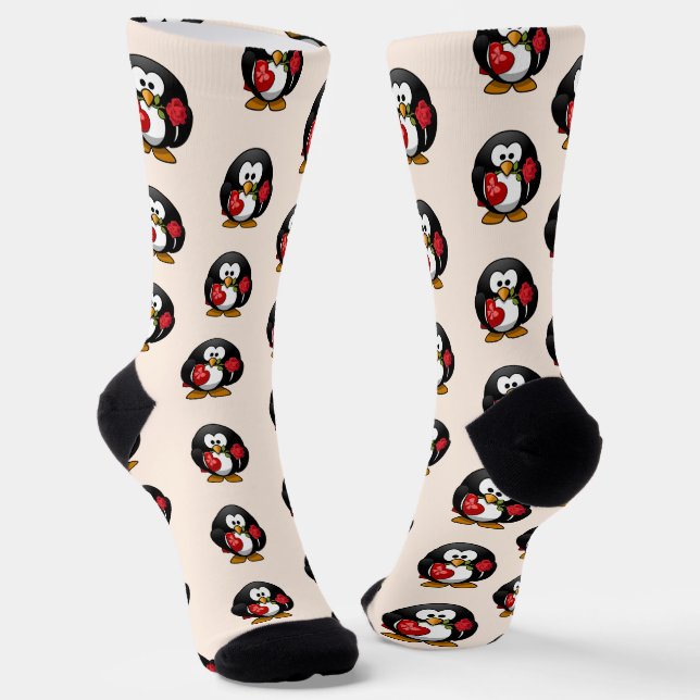 Calcetines Regalos de pingüinos para el día de San Valentín (Angular)