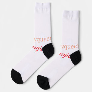 Calcetines Reina de la belleza hashtag rojo claro agregar nom