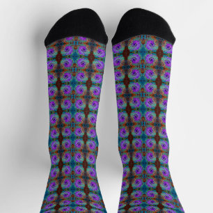 Calcetines Remolino Líquido Abstracto Retro Groovy de Color P