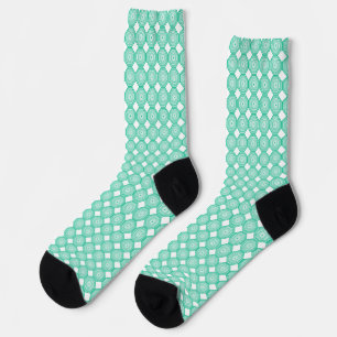 Calcetines Remolino Verde Blanco