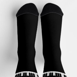 Calcetines Reproductor de piano Teclado blanco y negro