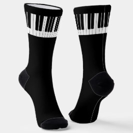 Calcetines Reproductor de piano Teclado blanco y negro