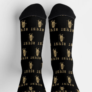 Calcetines Resista del activismo pingüino diseño gráfico vint