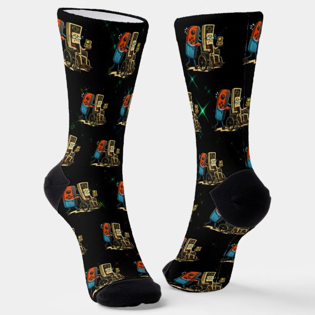 Calcetines Respect Your Elders Gaming Control Retro Funny (Angular)