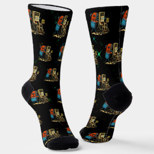 Calcetines Respeta a tus mayores Control de juego retro diver