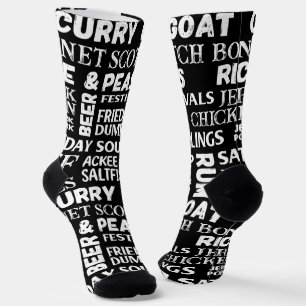 Calcetines Restaurante jamaiquino Chef Black Patterin