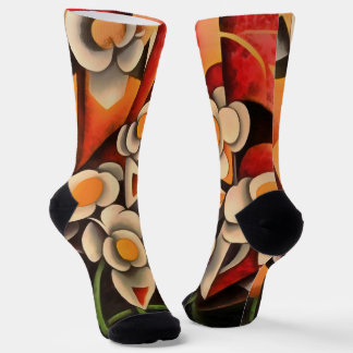 Calcetines Resumen De Arte Geométrico Calla Lilies En Tonos M