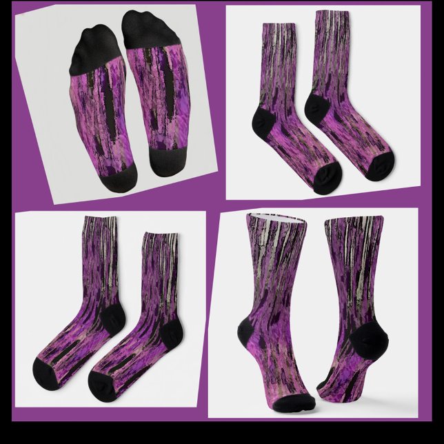 Calcetines Resumen de camuflaje funky rosa magenta (Subido por el creador)
