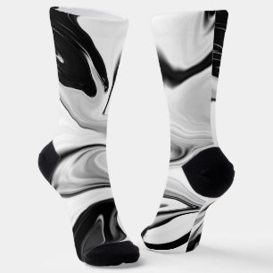 Calcetines Resumen de colores retro elegantes fluido digital