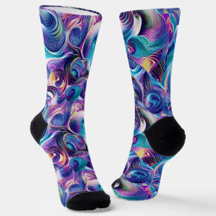 Calcetines Resumen de la Fanasy Curly en azul