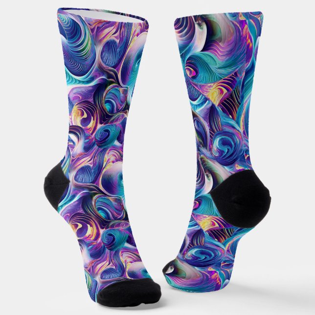 Calcetines Resumen de la Fanasy Curly en azul (Angular)