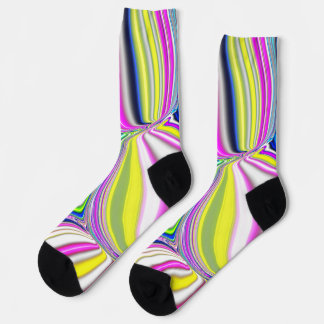Calcetines Resumen de pintura arte moderno efecto 3d en neon