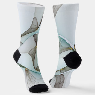 Calcetines Resumen Elegancia dorada turquesa moderna