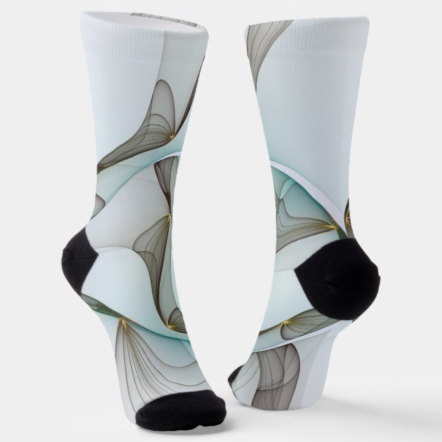 Calcetines Resumen Elegancia dorada turquesa moderna (Angular)