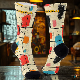 Calcetines Resumen moderno con diseño de pincel urbano