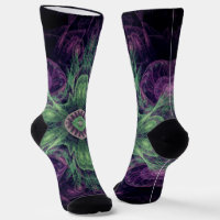Resumen moderno Diseño fractal púrpura y verde