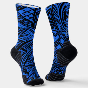 Calcetines Resumen Tribal Negro Y Azul