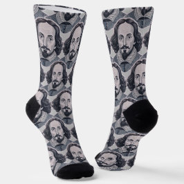 Calcetines Retrato de William Shakespeare ilustracion Hamlet