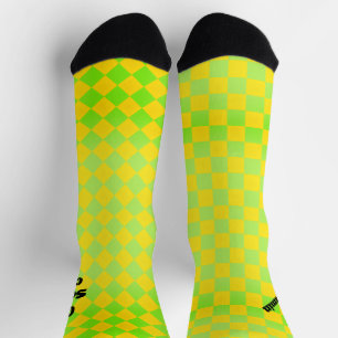 Calcetines Retro 90 Desparejados Cuadrados Estampa