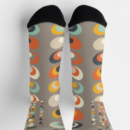 Calcetines Retro Colorful Geometric Shapes – Modern Aesthetic