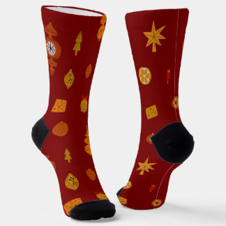 Calcetines Retro Mid-Century Modern Christmas Icons 