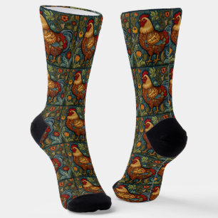 Calcetines Retro moda boho gallinero