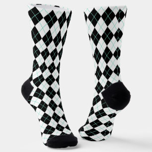 Calcetines Retro Negros de Argyle 