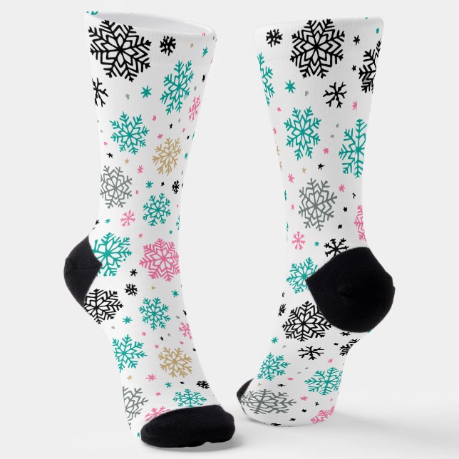 Calcetines Retro Snowflakes (Angular)