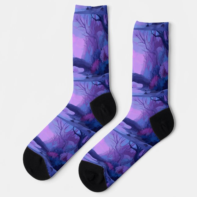 Calcetines Retro Sunshine Patterns – Bold Colorful  (Izquierda)