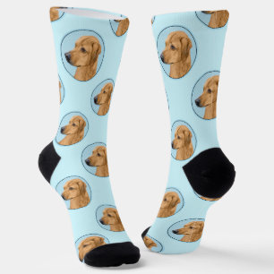Calcetines Rhodesia Ridgeback Pintura Red Wheaten Arte de Per