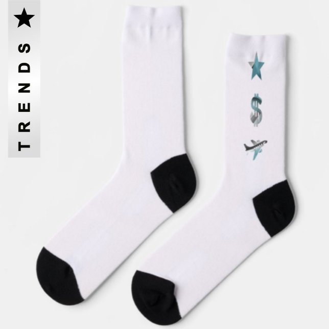 Calcetines RICH Unisex Socks Trend Resumen Océano Azul (Subido por el creador)