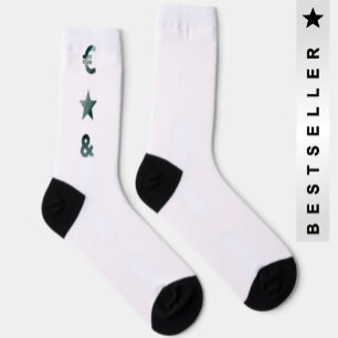 Calcetines RICH Unisex Socks Trend Resumen Verde Blanco Negro
